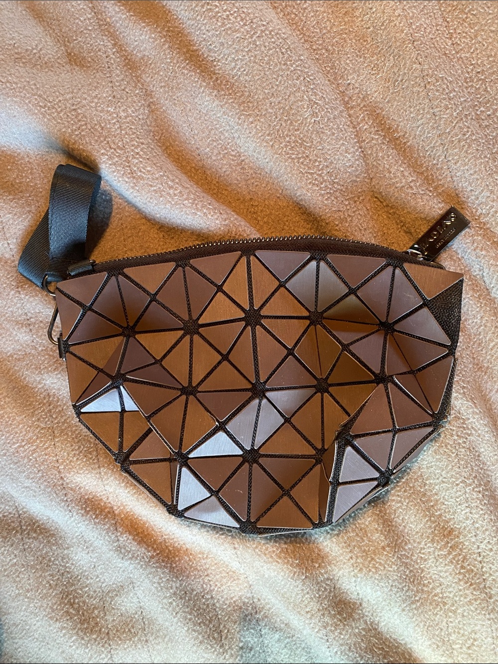 Geometric Triangle Pattern Brown Bag